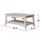 International Concepts Rectangle Bombay Tall Coffee Table-Includes Lift Top, 24 W, 40 L, 18 in H, Wood, Unfinished OT-4TCL - alternate 3